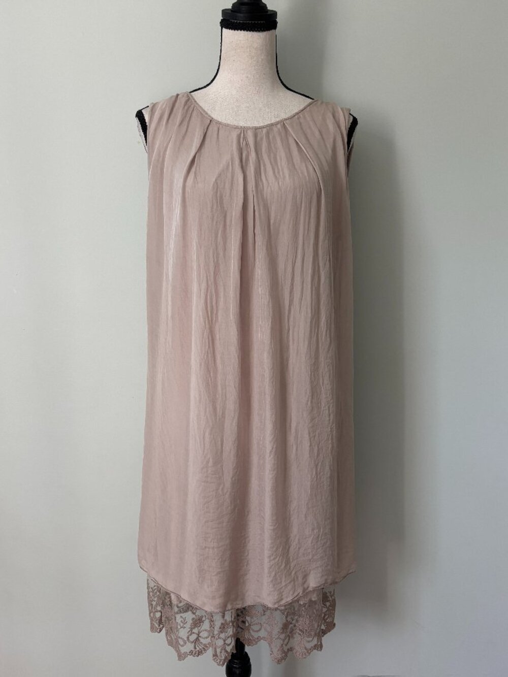 H.Trend Made in Italy Silk Shift Dress Small NWT